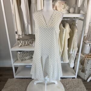 J. Crew Cream Polka Dot Sleeveless Maxi Dress